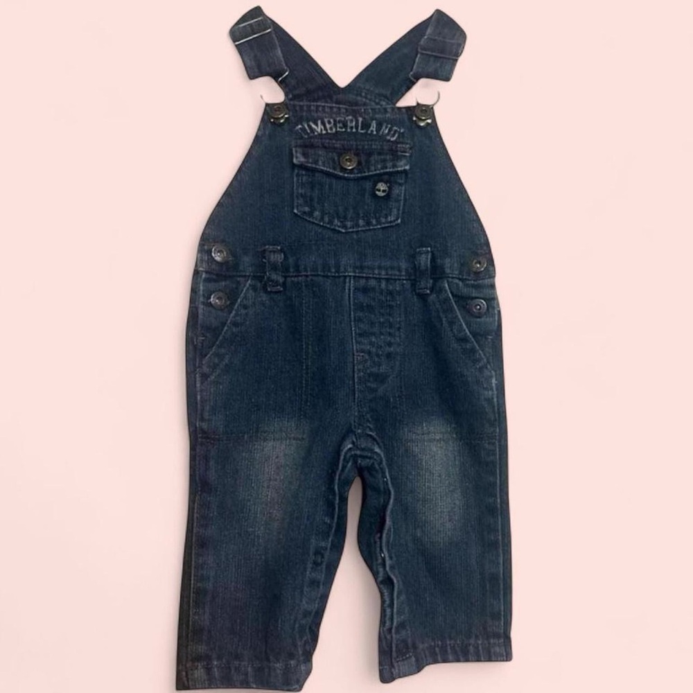 Infant Y2K Timberland Jean Overalls Dark Wash Size 6-9 Months